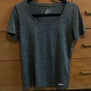 Nike Women's Heathered Gray Dri-FIT Tee